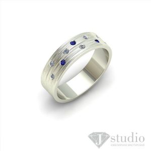 Кольцо с камнями "Млечный путь"