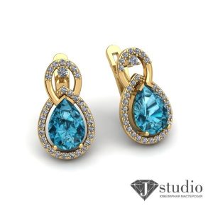 Серьги с камнями "Кэтти"