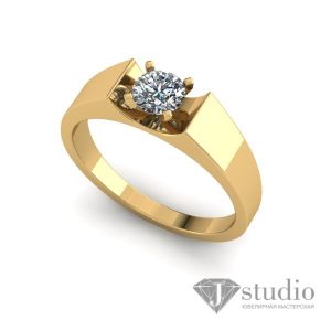 Кольцо с камнем "Любимой"