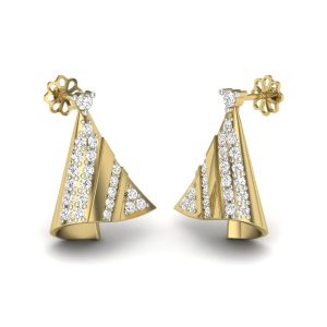 Пусеты с камнями "Деролайн"