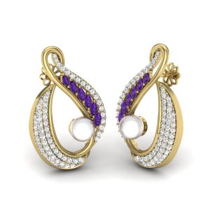 Пусеты с камнями "Джилли"