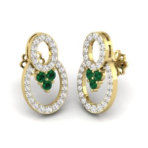 Пусеты с камнями "Лакризи"