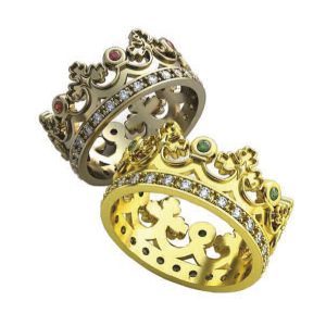 Обручальные кольца-короны "Романовы"