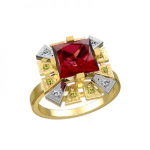 Кольцо с камнями "Денеби"