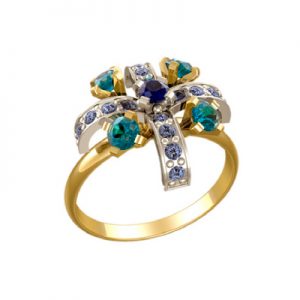 Кольцо с камнями "Альгенуби"