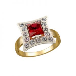 Кольцо с камнями "Мира"