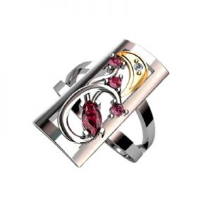 Кольцо с камнями "Авиора"