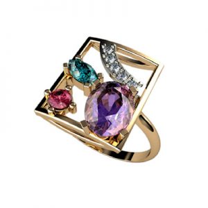 Кольцо с камнями "Алиаз"