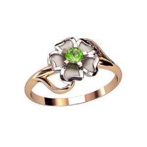 Кольцо с камнем "Тунбергия"