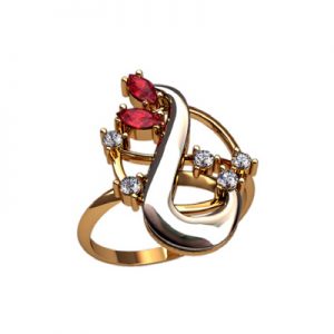 Кольцо с камнями "Альдибах"