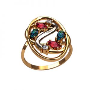 Кольцо с камнями "Альтаис"