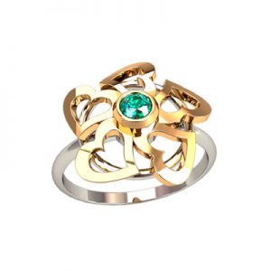 Кольцо с камнем "Любовный круг"