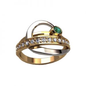 Кольцо с камнями "Музиа"