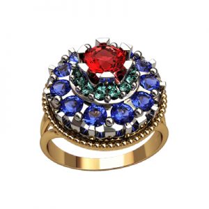 Кольцо с камнями "Авалон"