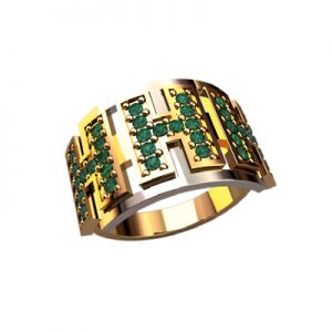 Кольцо с камнями "Норд"