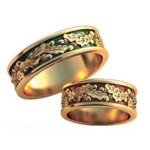 Обручальные кольца "Дубовые листья"