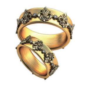 Обручальные кольца "Геральдические лилии"