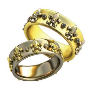 Обручальные кольца "Королевские лилии"