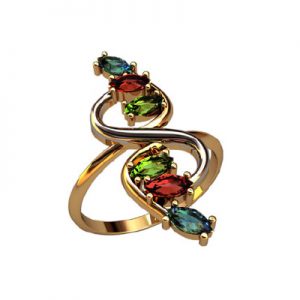 Кольцо с камнями "Маркеб"