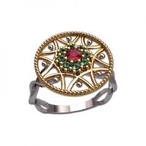 Кольцо с камнями "Альгораб"