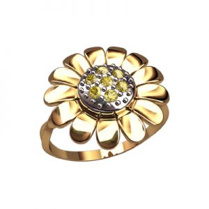 Кольцо с камнями "Аконит"