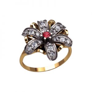 Кольцо с камнями "Плейоне"