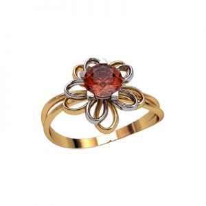 Кольцо с камнем "Мак"