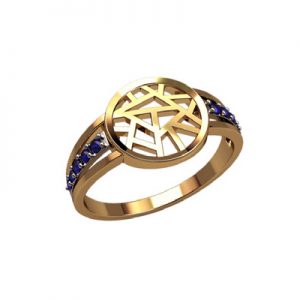 Кольцо с камнями "Осколки"