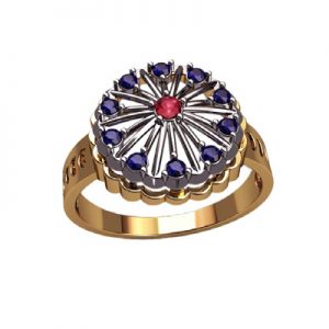 Кольцо с камнями "Рондо"