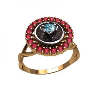 Кольцо с камнями "Криолан"