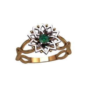 Кольцо с камнями "Астра"