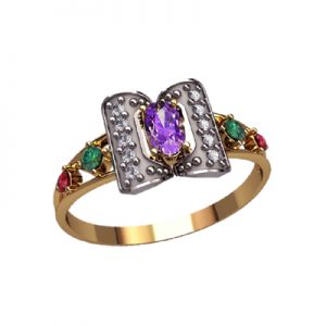 Кольцо с камнями "Латифа"