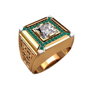 Перстень "Гренландия" с камнями