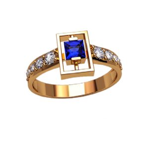 Кольцо "Принц" с камнями