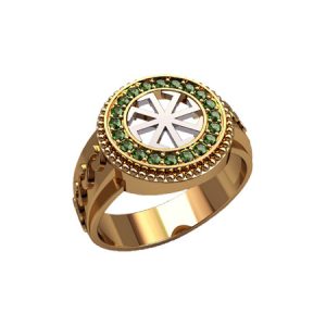 Кольцо Коловрат с камнями