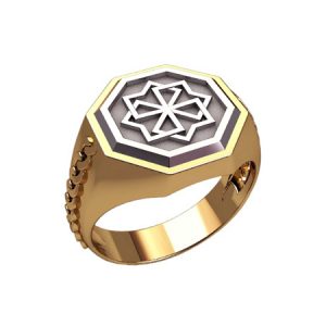 Кольцо "Молвинец" с узором по шинке