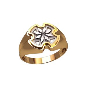 Кольцо с восьмилепестковой звездой