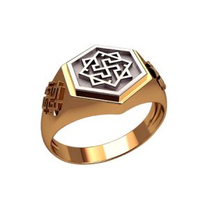 Печатка с символом "Валькирия" и боковыми узорами