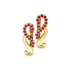 Золотые серьги со вставками "Диасция"