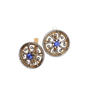 Золотые серьги со вставками "Версалия"