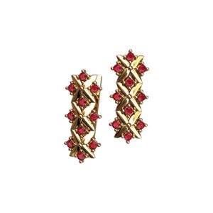 Золотые серьги с фианитами "Кронон"