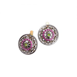 Золотые серьги с фианитами "Бриттани"