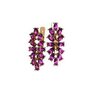 Серьги с фианитами "Люпин"