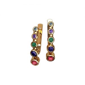 Серьги с фианитами "Ненси"