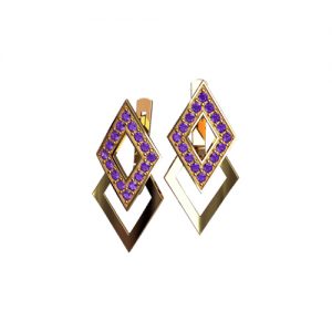 Серьги с фианитами "Натали"