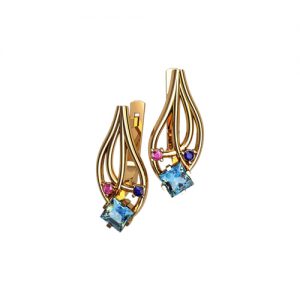 Серьги с фианитами "Атланта"