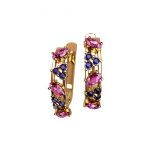 Серьги с фианитами "Роберта"