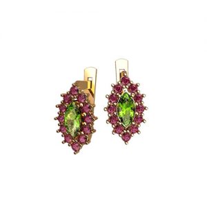 Золотые серьги с фианитами "Стефания"