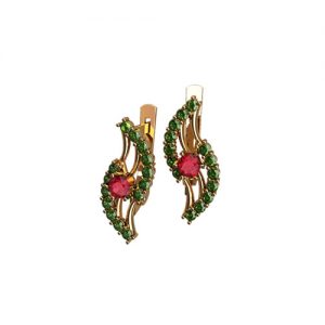 Серьги из золота с камнями "Киану"