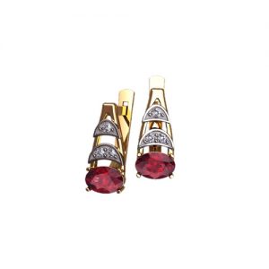 Серьги с фианитами "Паруса"